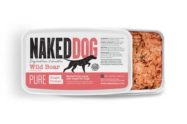 Naked dog raw Wild boar 2x 500g