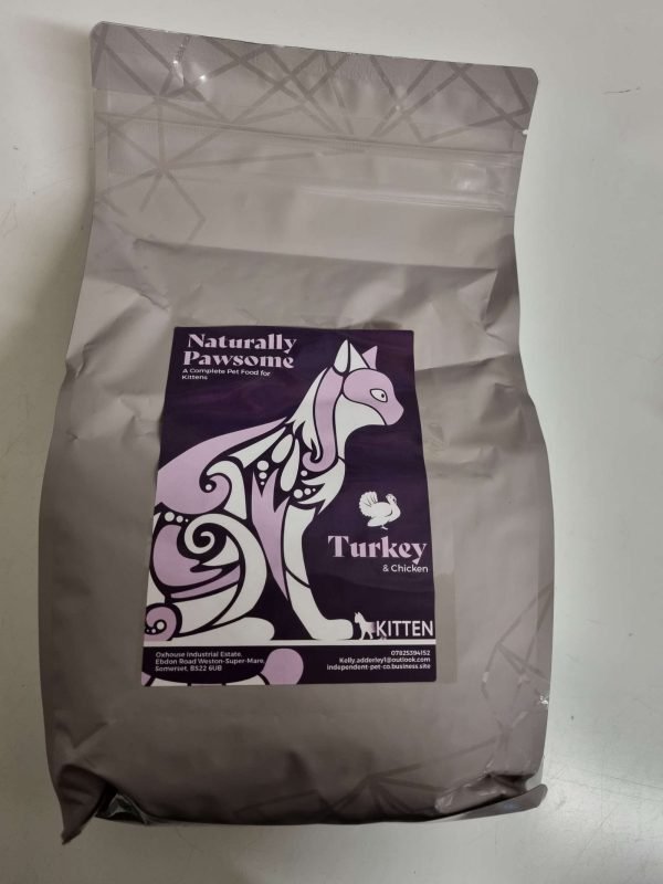 Naturally Pawsome Cat Grain Free Turkey with Chicken & Vegetables Dry Kitten Food
