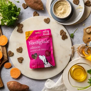 Forthglade natural soft bite treats with salmon