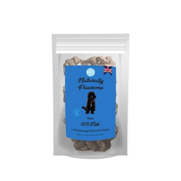 Naturally Pawsome 80% Fish Grain Free Dog Training Treats - 500g